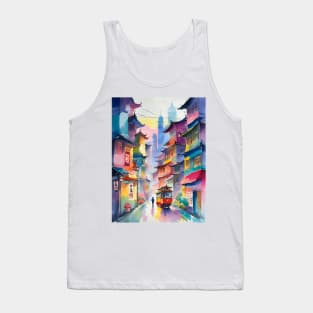 South Korean Buildings and Cities Tank Top